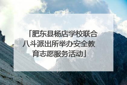 肥东县杨店学校联合八斗派出所举办安全教育志愿服务活动