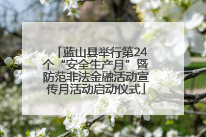蓝山县举行第24个“安全生产月”暨防范非法金融活动宣传月活动启动仪式
