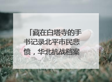 藏在白塔寺的手书记录北平市民悲愤，华北抗战档案首次集中展示