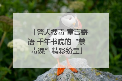 警犬搜毒 童言寄语 千年书院的“禁毒课”精彩纷呈