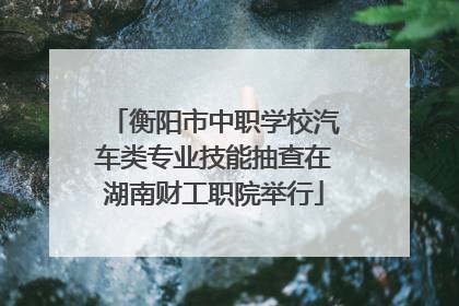 衡阳市中职学校汽车类专业技能抽查在湖南财工职院举行