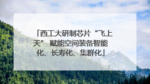 西工大研制芯片“飞上天” 赋能空间装备智能化、长寿化、集群化