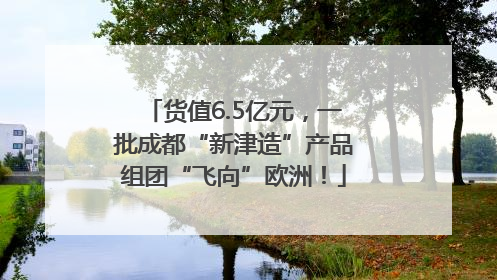 货值6.5亿元，一批成都“新津造”产品组团“飞向”欧洲！