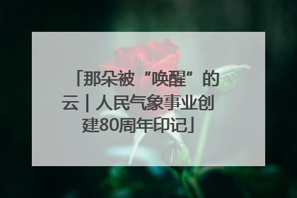 那朵被“唤醒”的云｜人民气象事业创建80周年印记