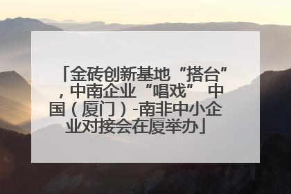 金砖创新基地“搭台”，中南企业“唱戏” 中国（厦门）-南非中小企业对接会在厦举办