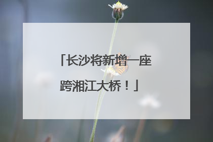 长沙将新增一座跨湘江大桥！