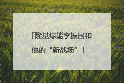 隆基绿能李振国和他的“新战场”