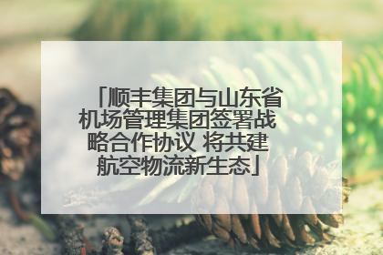 顺丰集团与山东省机场管理集团签署战略合作协议 将共建航空物流新生态