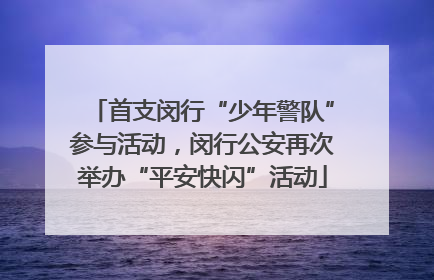 首支闵行“少年警队”参与活动，闵行公安再次举办“平安快闪”活动