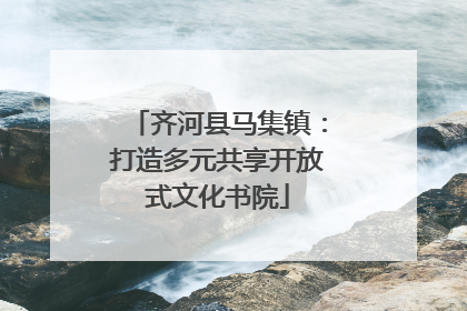 齐河县马集镇：打造多元共享开放式文化书院