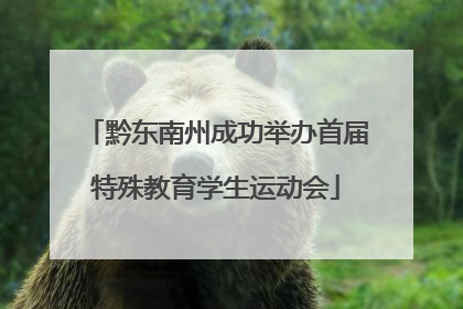 黔东南州成功举办首届特殊教育学生运动会