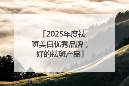 2025年度祛斑美白优秀品牌，好的祛斑产品
