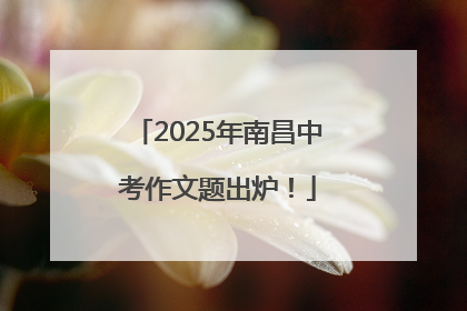2025年南昌中考作文题出炉！