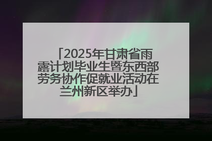 2025年甘肃省雨露计划毕业生暨东西部劳务协作促就业活动在兰州新区举办