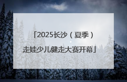 2025长沙（夏季）走娃少儿健走大赛开幕