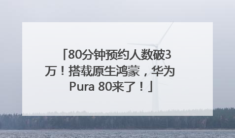 80分钟预约人数破3万！搭载原生鸿蒙，华为Pura 80来了！