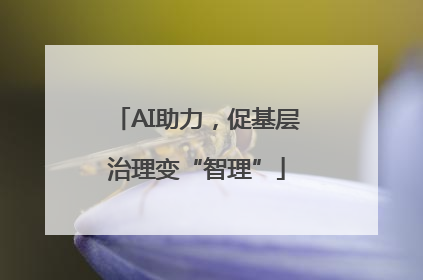 AI助力，促基层治理变“智理”