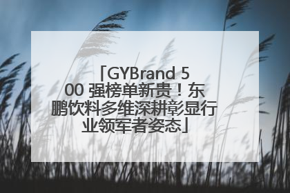 GYBrand 500 强榜单新贵！东鹏饮料多维深耕彰显行业领军者姿态